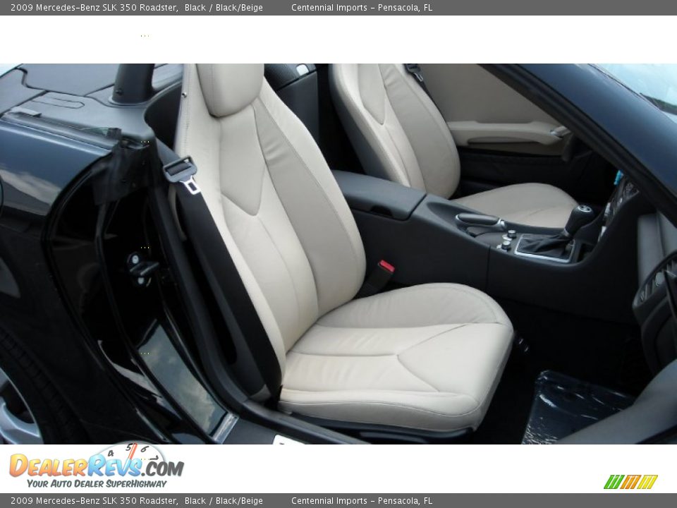 2009 Mercedes-Benz SLK 350 Roadster Black / Black/Beige Photo #23