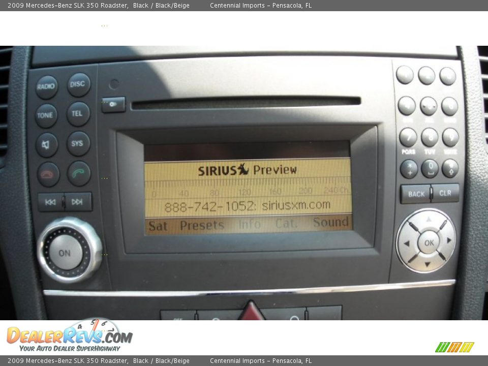 2009 Mercedes-Benz SLK 350 Roadster Black / Black/Beige Photo #32