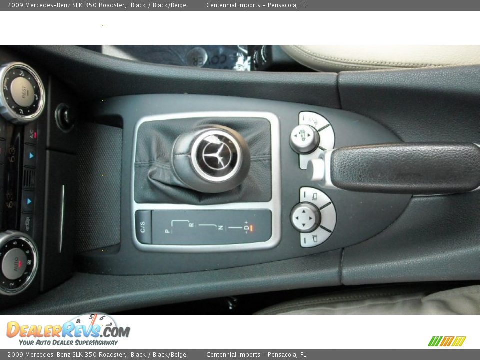 2009 Mercedes-Benz SLK 350 Roadster Black / Black/Beige Photo #33