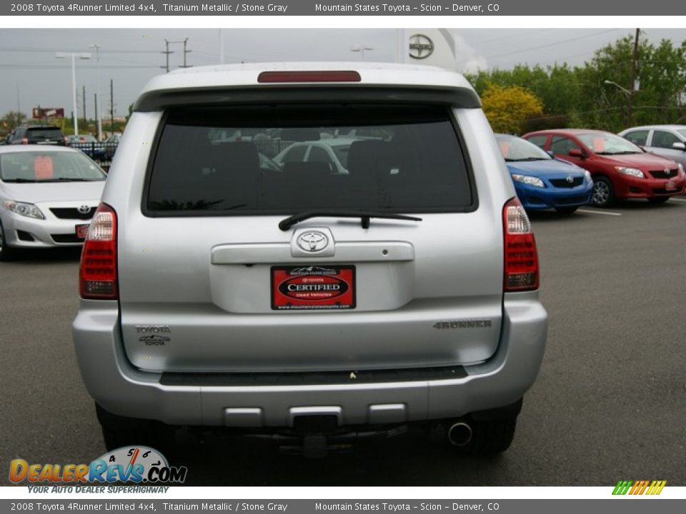 2008 Toyota 4Runner Limited 4x4 Titanium Metallic / Stone Gray Photo #3