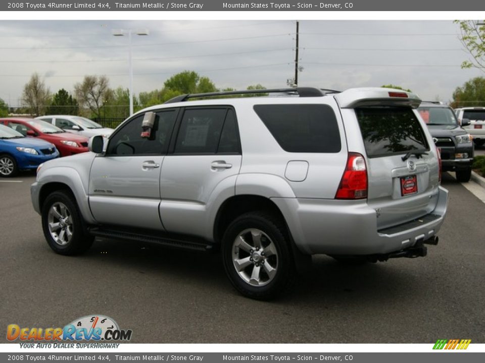 2008 Toyota 4Runner Limited 4x4 Titanium Metallic / Stone Gray Photo #4