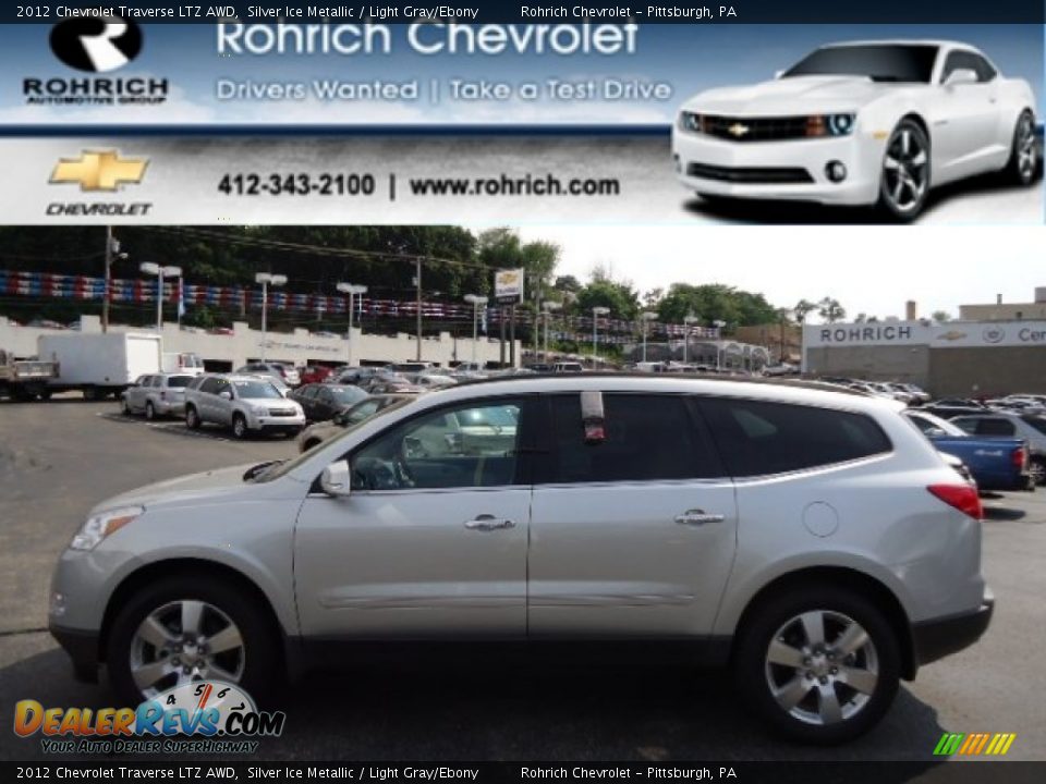 2012 Chevrolet Traverse LTZ AWD Silver Ice Metallic / Light Gray/Ebony Photo #1