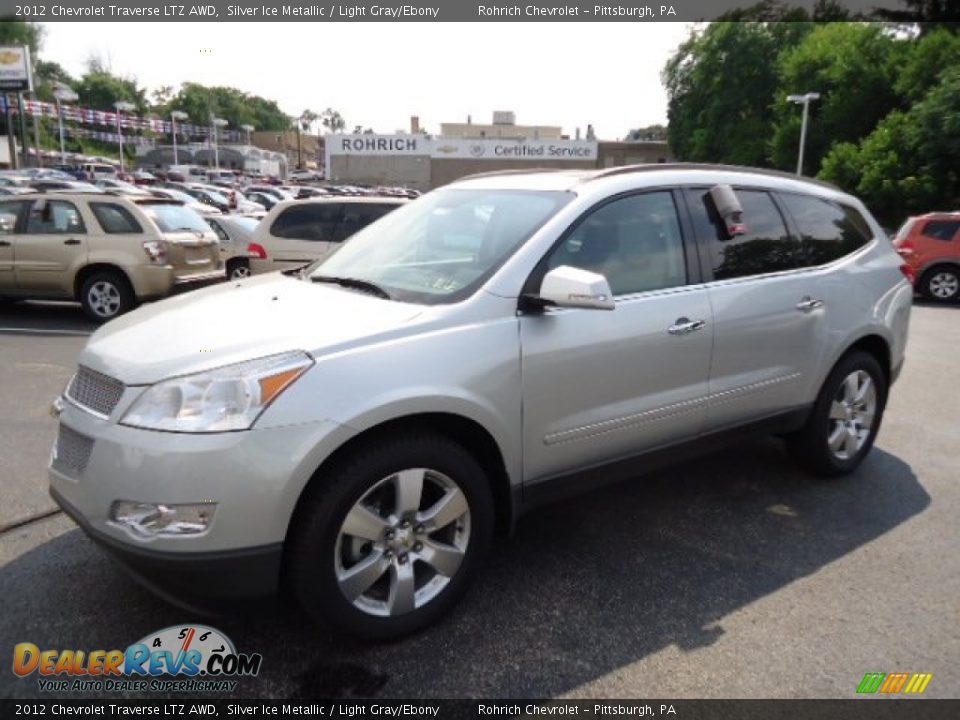 2012 Chevrolet Traverse LTZ AWD Silver Ice Metallic / Light Gray/Ebony Photo #8