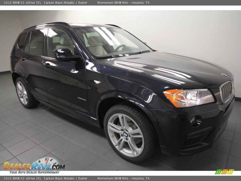 2013 BMW X3 xDrive 35i Carbon Black Metallic / Oyster Photo #6