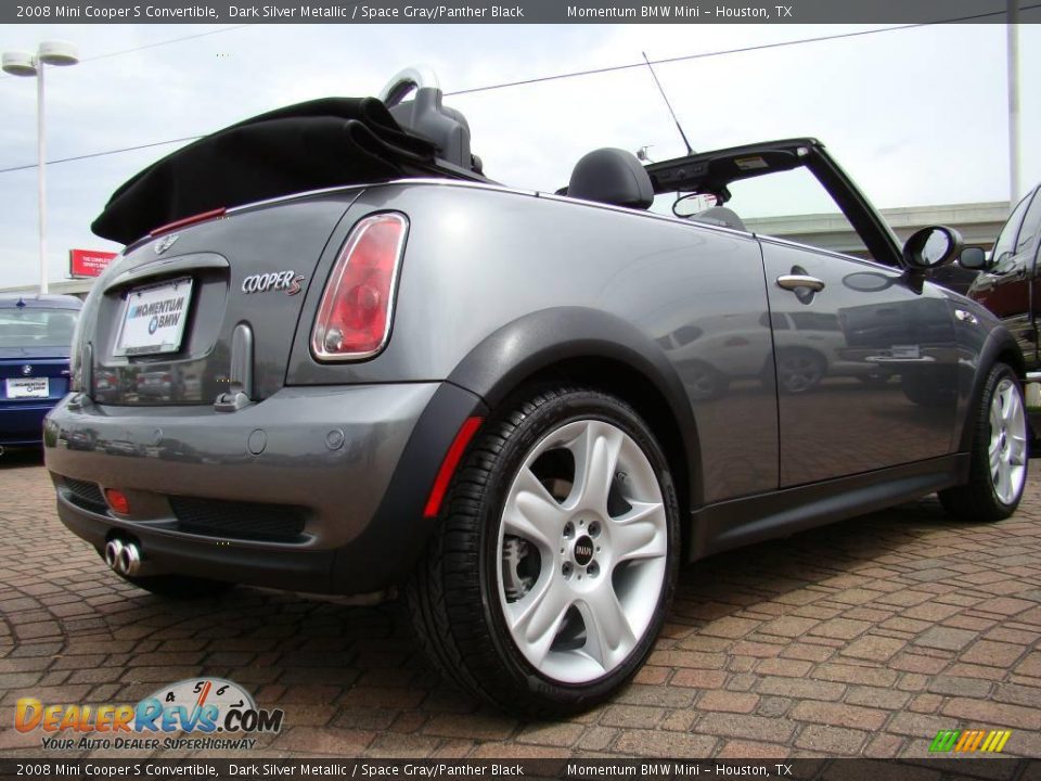 2008 Mini Cooper S Convertible Dark Silver Metallic / Space Gray/Panther Black Photo #5