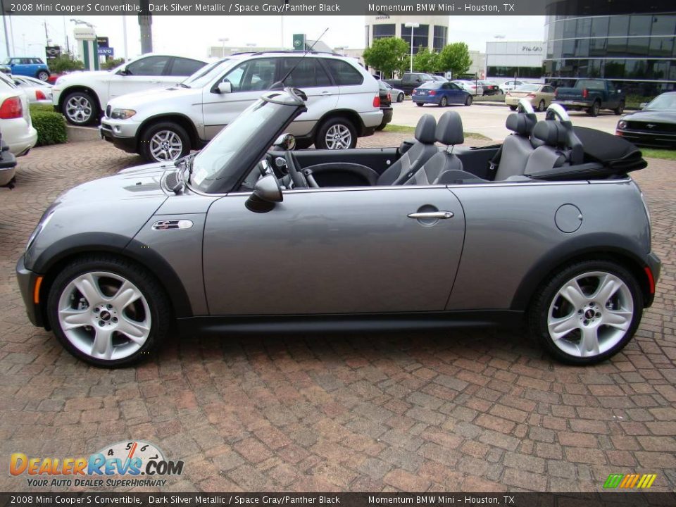 2008 Mini Cooper S Convertible Dark Silver Metallic / Space Gray/Panther Black Photo #10