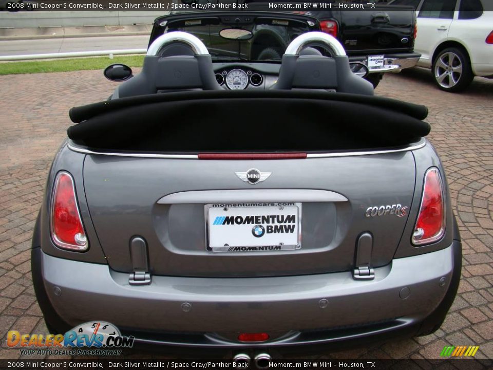 2008 Mini Cooper S Convertible Dark Silver Metallic / Space Gray/Panther Black Photo #12
