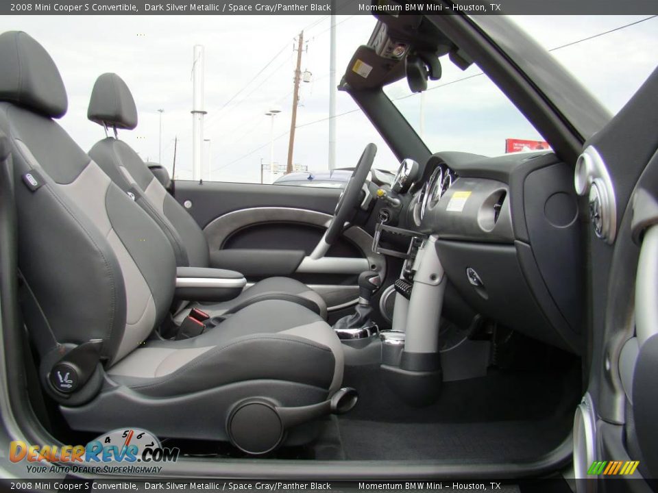 2008 Mini Cooper S Convertible Dark Silver Metallic / Space Gray/Panther Black Photo #18