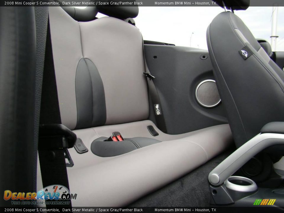 2008 Mini Cooper S Convertible Dark Silver Metallic / Space Gray/Panther Black Photo #19