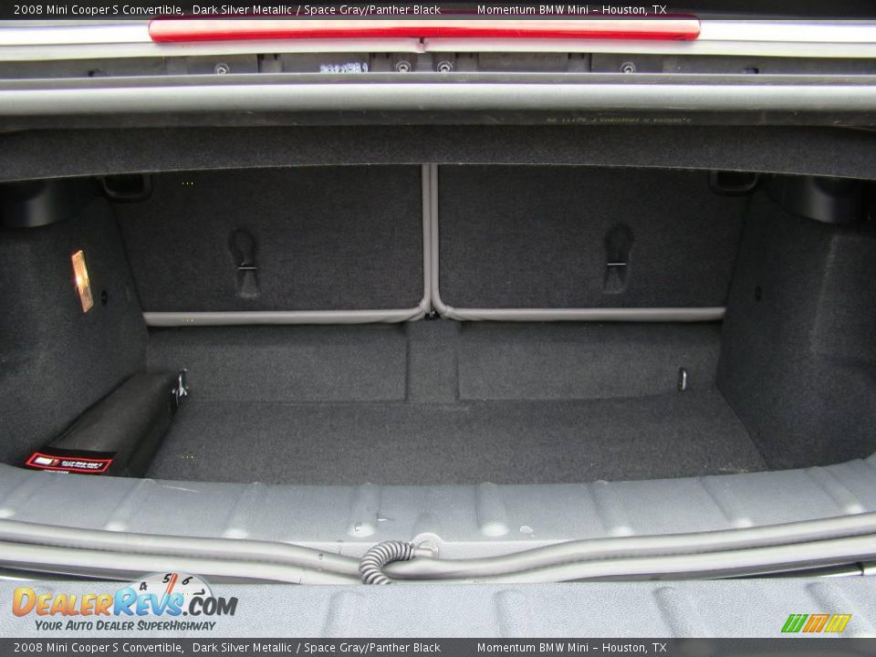 2008 Mini Cooper S Convertible Dark Silver Metallic / Space Gray/Panther Black Photo #21