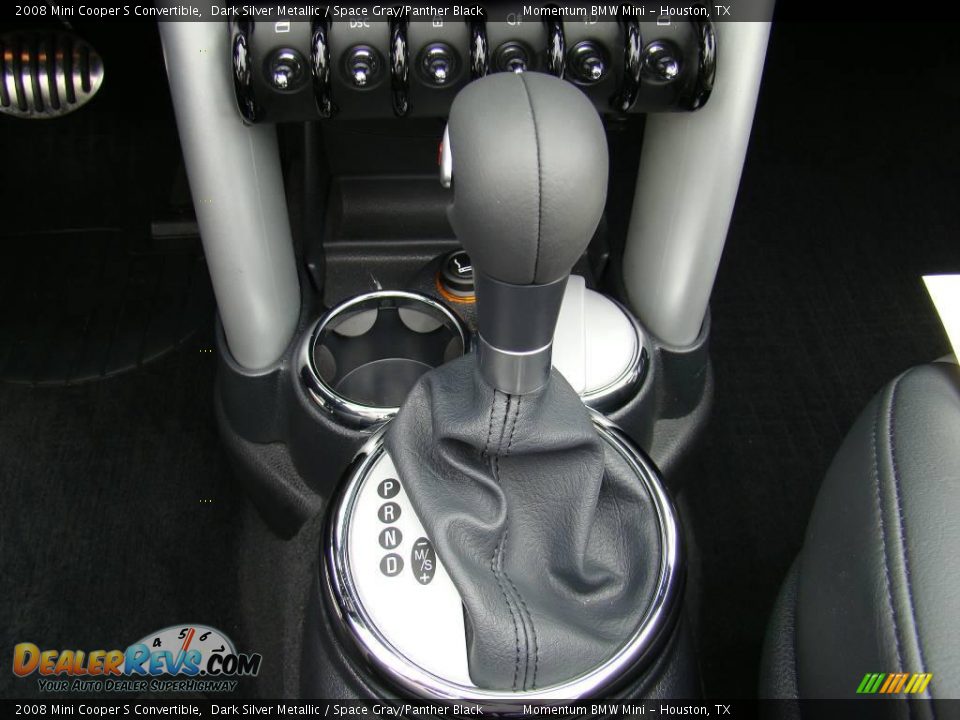 2008 Mini Cooper S Convertible Dark Silver Metallic / Space Gray/Panther Black Photo #24
