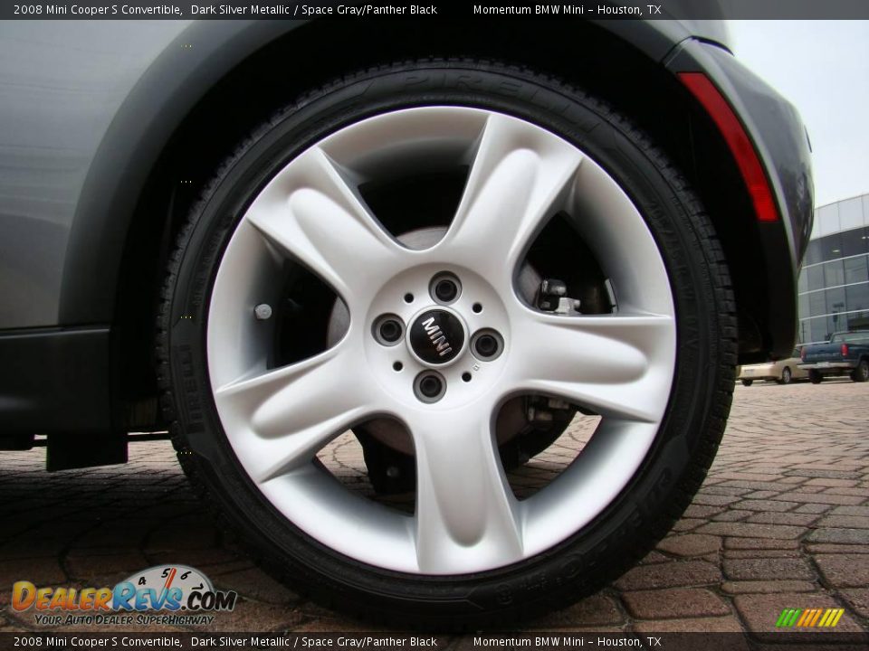 2008 Mini Cooper S Convertible Dark Silver Metallic / Space Gray/Panther Black Photo #27
