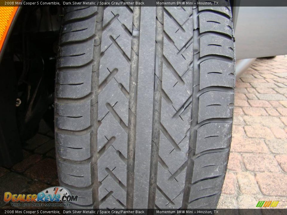 2008 Mini Cooper S Convertible Dark Silver Metallic / Space Gray/Panther Black Photo #31
