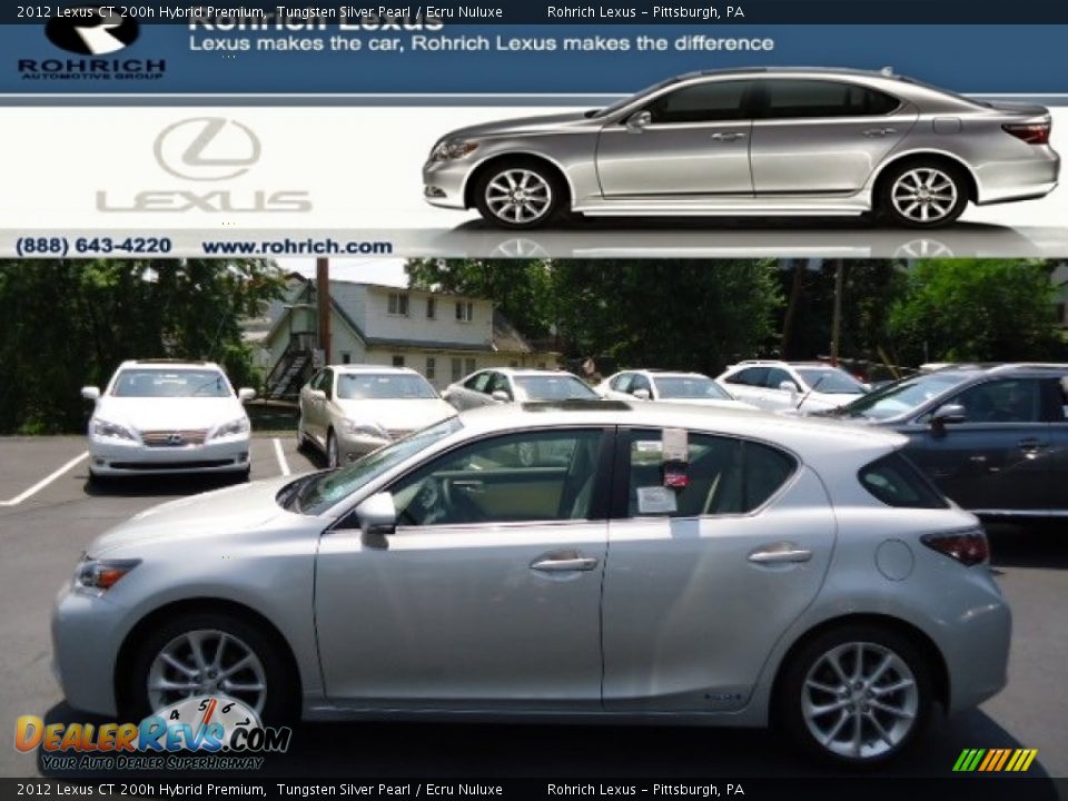 2012 Lexus CT 200h Hybrid Premium Tungsten Silver Pearl / Ecru Nuluxe Photo #1