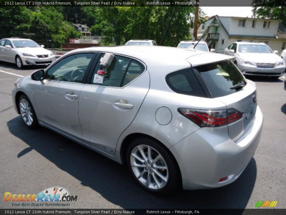 2012 Lexus CT 200h Hybrid Premium Tungsten Silver Pearl / Ecru Nuluxe Photo #2