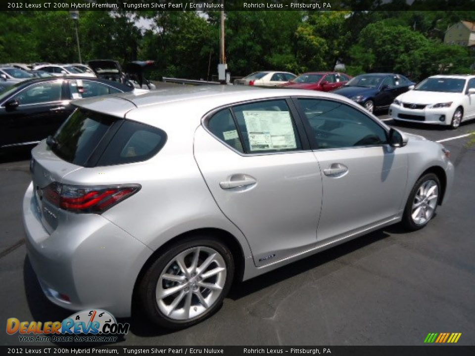 2012 Lexus CT 200h Hybrid Premium Tungsten Silver Pearl / Ecru Nuluxe Photo #4