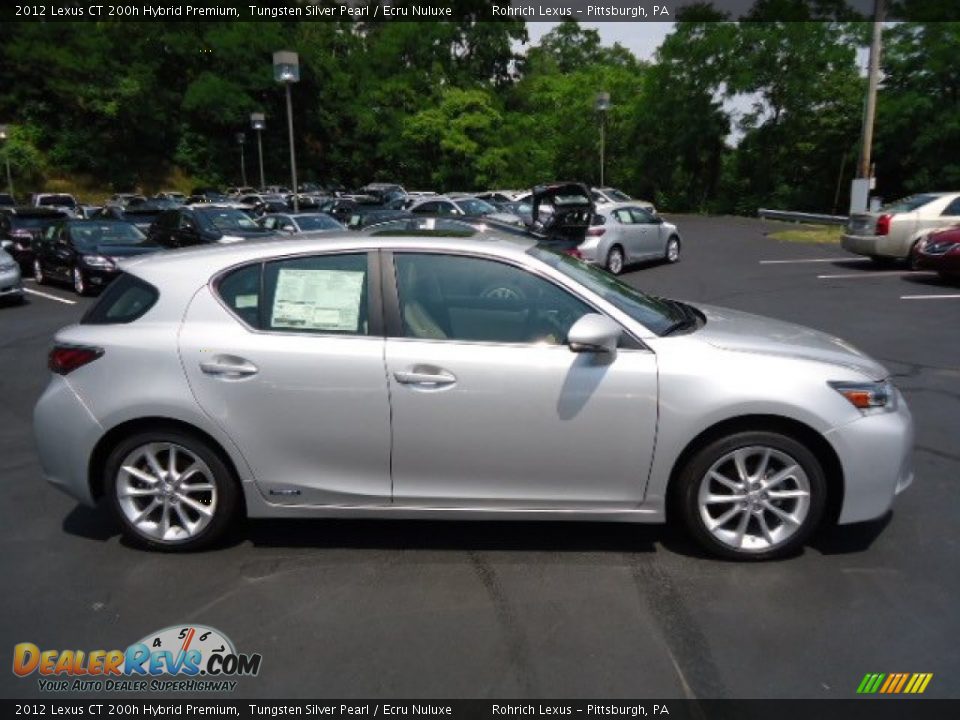 2012 Lexus CT 200h Hybrid Premium Tungsten Silver Pearl / Ecru Nuluxe Photo #5