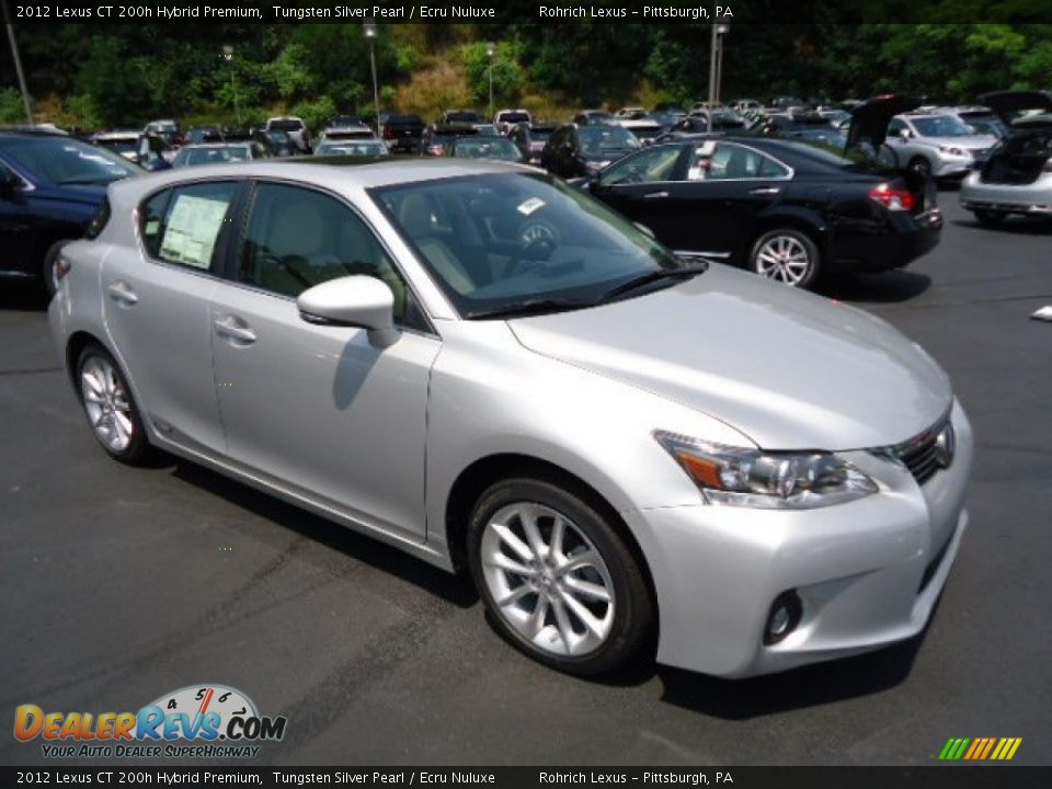 2012 Lexus CT 200h Hybrid Premium Tungsten Silver Pearl / Ecru Nuluxe Photo #6