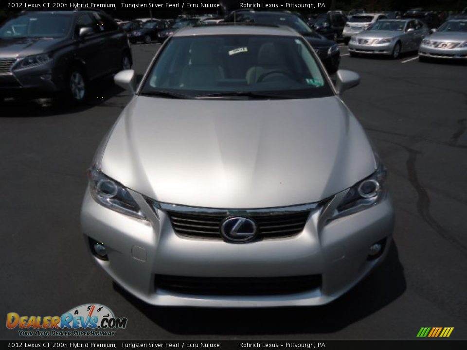 2012 Lexus CT 200h Hybrid Premium Tungsten Silver Pearl / Ecru Nuluxe Photo #7