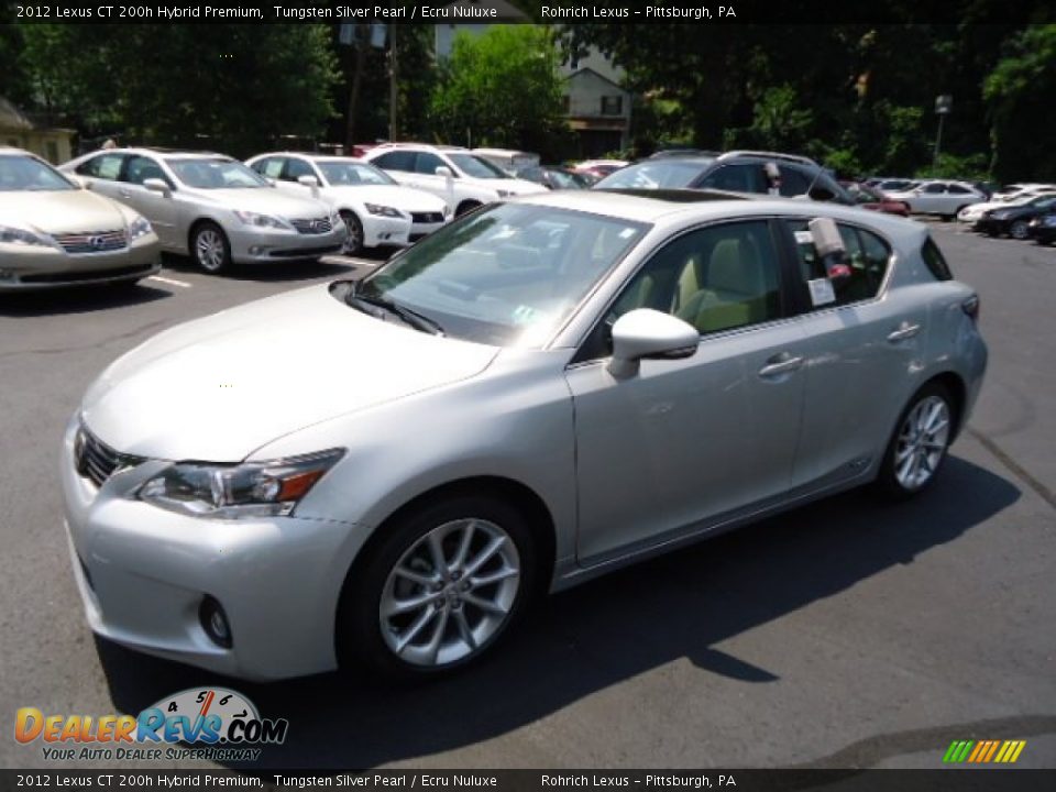 2012 Lexus CT 200h Hybrid Premium Tungsten Silver Pearl / Ecru Nuluxe Photo #8