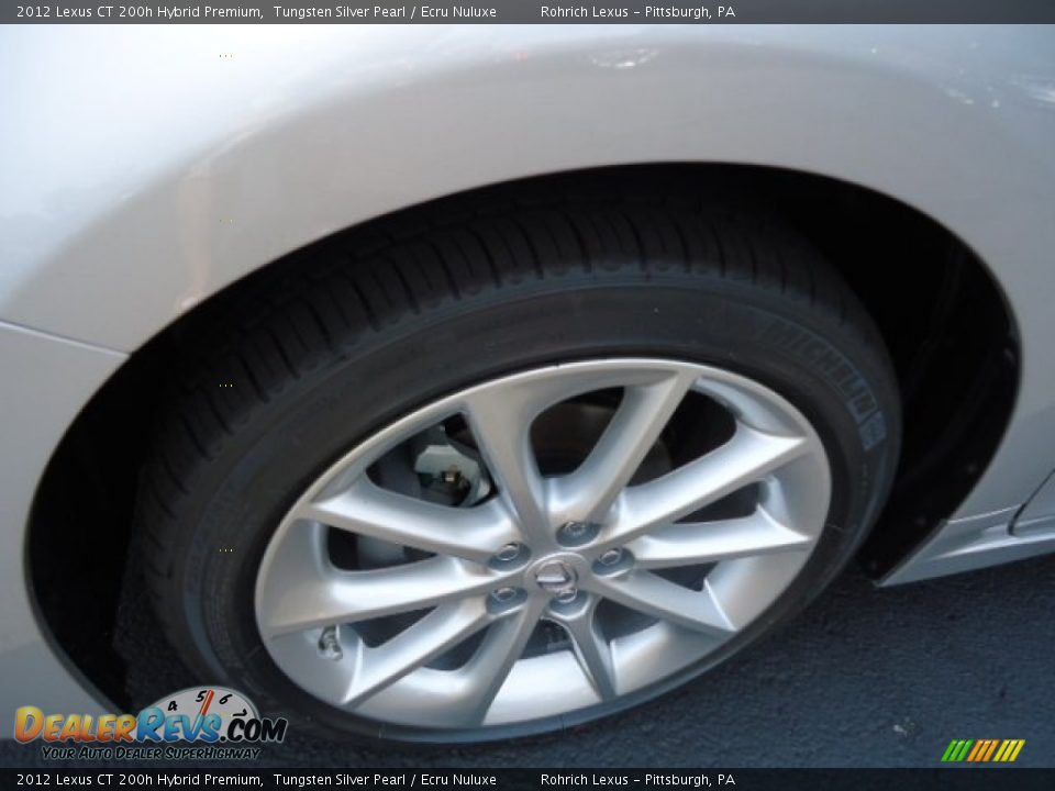 2012 Lexus CT 200h Hybrid Premium Tungsten Silver Pearl / Ecru Nuluxe Photo #9