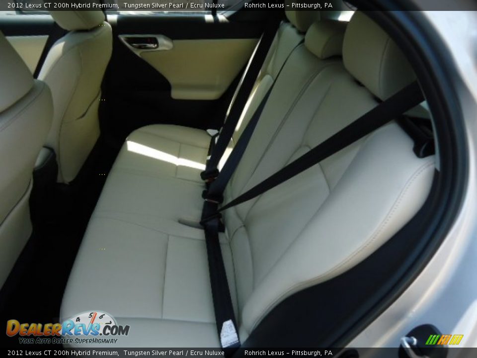 2012 Lexus CT 200h Hybrid Premium Tungsten Silver Pearl / Ecru Nuluxe Photo #11