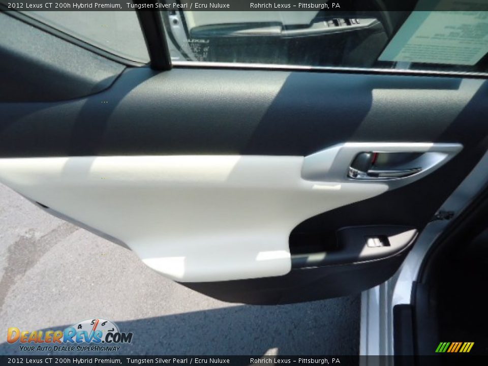 2012 Lexus CT 200h Hybrid Premium Tungsten Silver Pearl / Ecru Nuluxe Photo #13