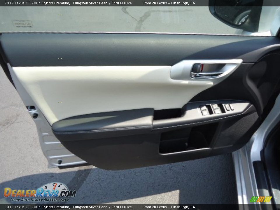 2012 Lexus CT 200h Hybrid Premium Tungsten Silver Pearl / Ecru Nuluxe Photo #14