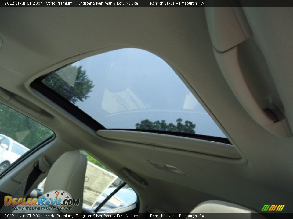 2012 Lexus CT 200h Hybrid Premium Tungsten Silver Pearl / Ecru Nuluxe Photo #15