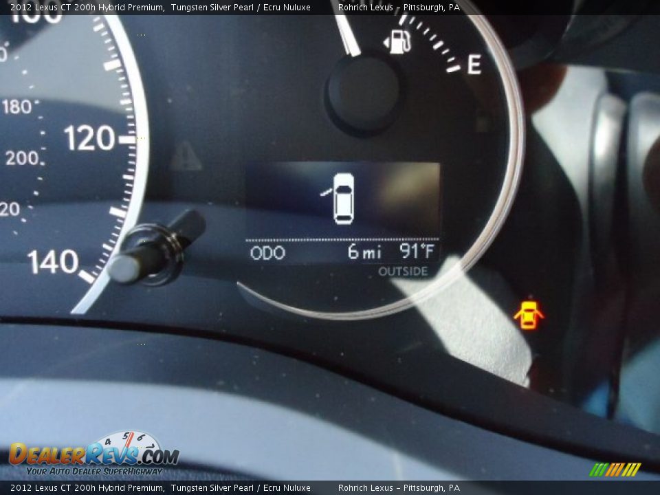 2012 Lexus CT 200h Hybrid Premium Tungsten Silver Pearl / Ecru Nuluxe Photo #20