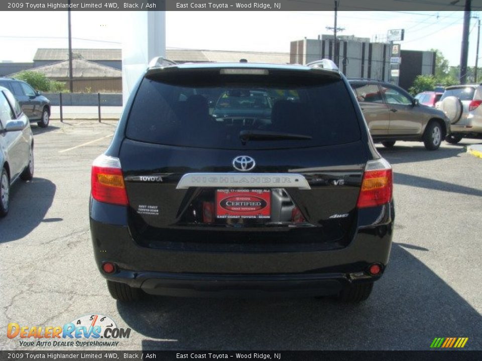 2009 Toyota Highlander Limited 4WD Black / Ash Photo #5
