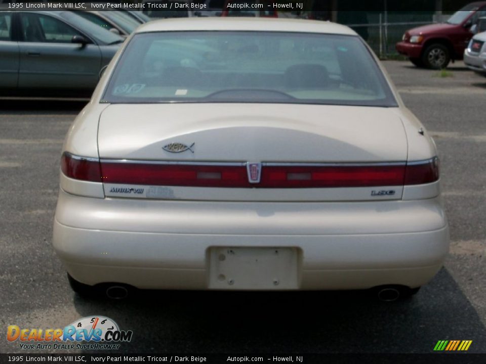 1995 Lincoln Mark VIII LSC Ivory Pearl Metallic Tricoat / Dark Beige Photo #4