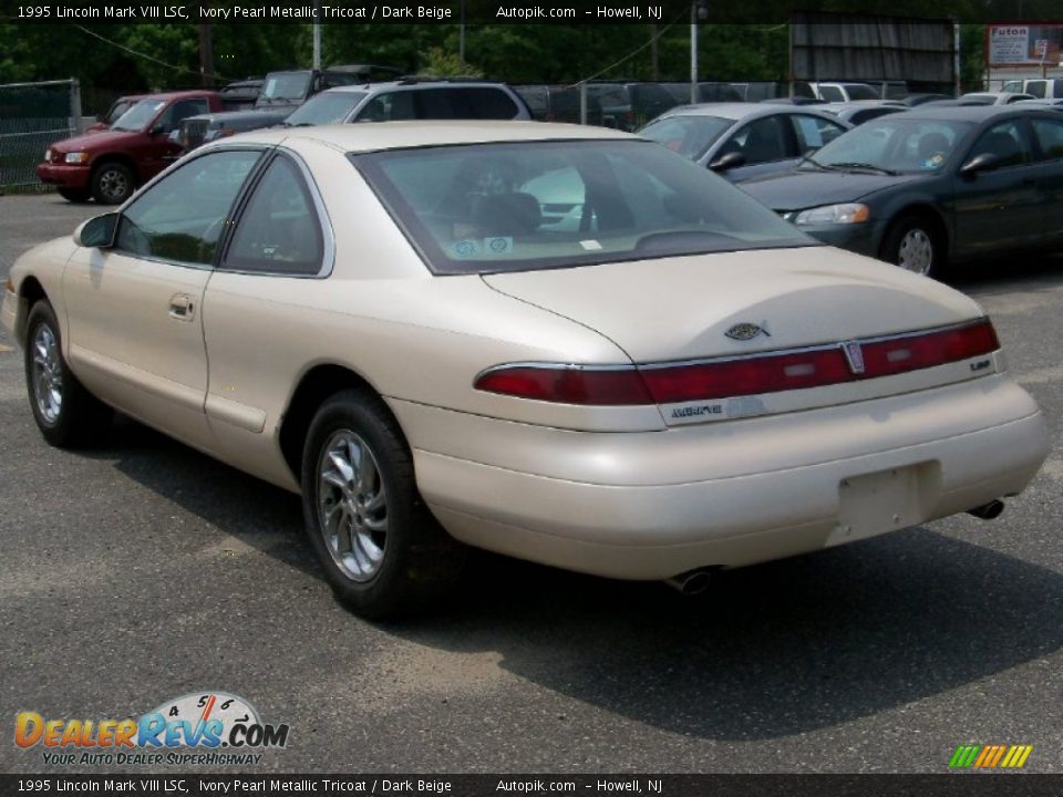 1995 Lincoln Mark VIII LSC Ivory Pearl Metallic Tricoat / Dark Beige Photo #6