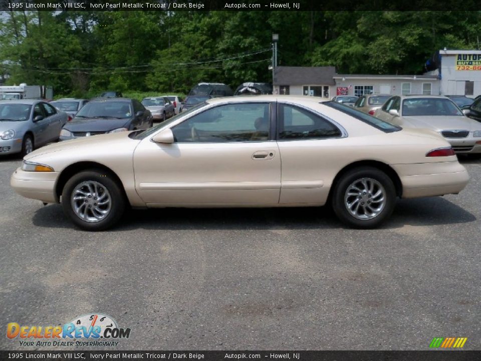 1995 Lincoln Mark VIII LSC Ivory Pearl Metallic Tricoat / Dark Beige Photo #7