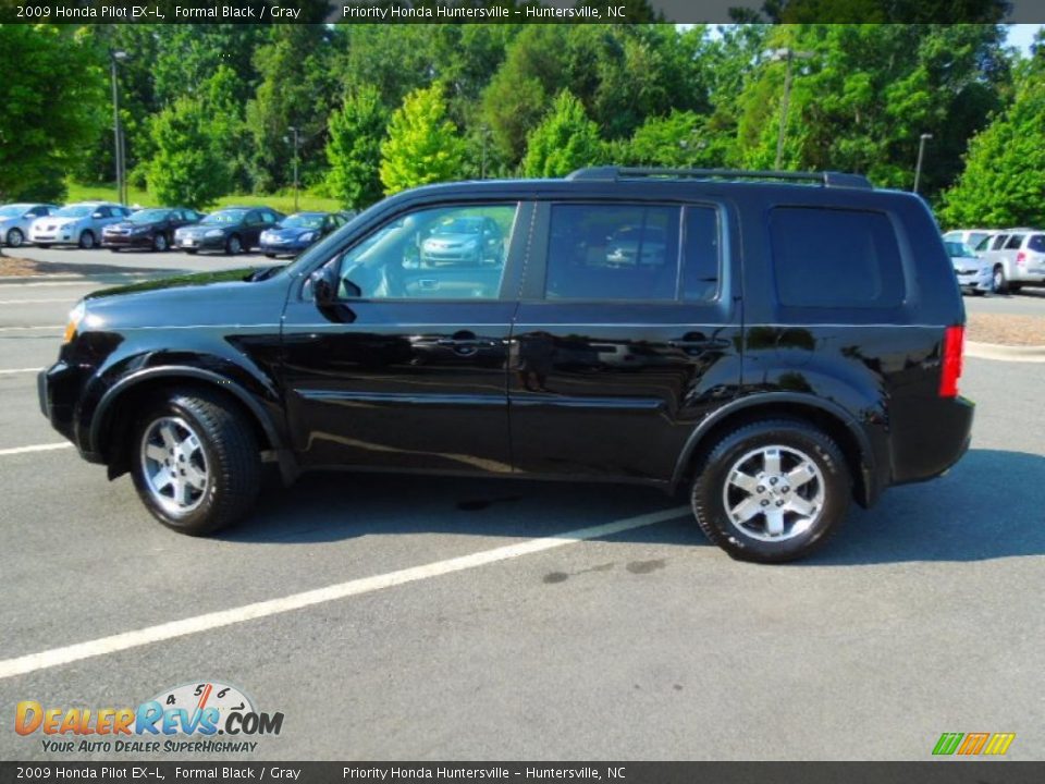 2009 Honda Pilot EX-L Formal Black / Gray Photo #4