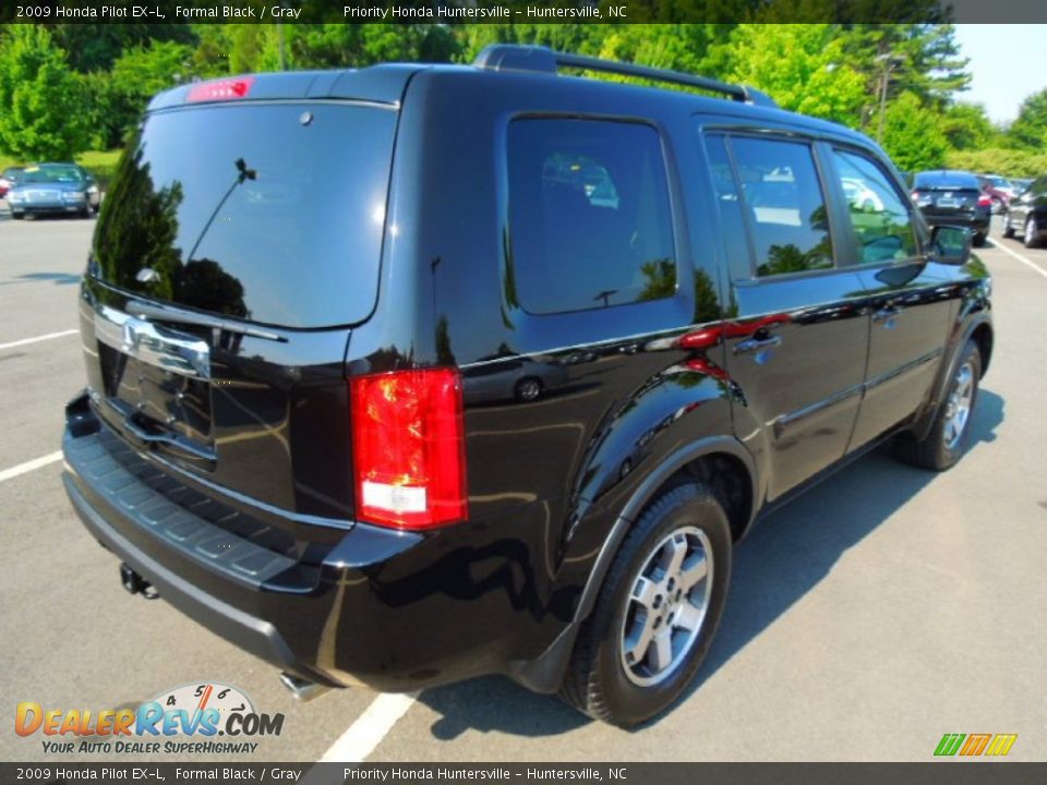 2009 Honda Pilot EX-L Formal Black / Gray Photo #6
