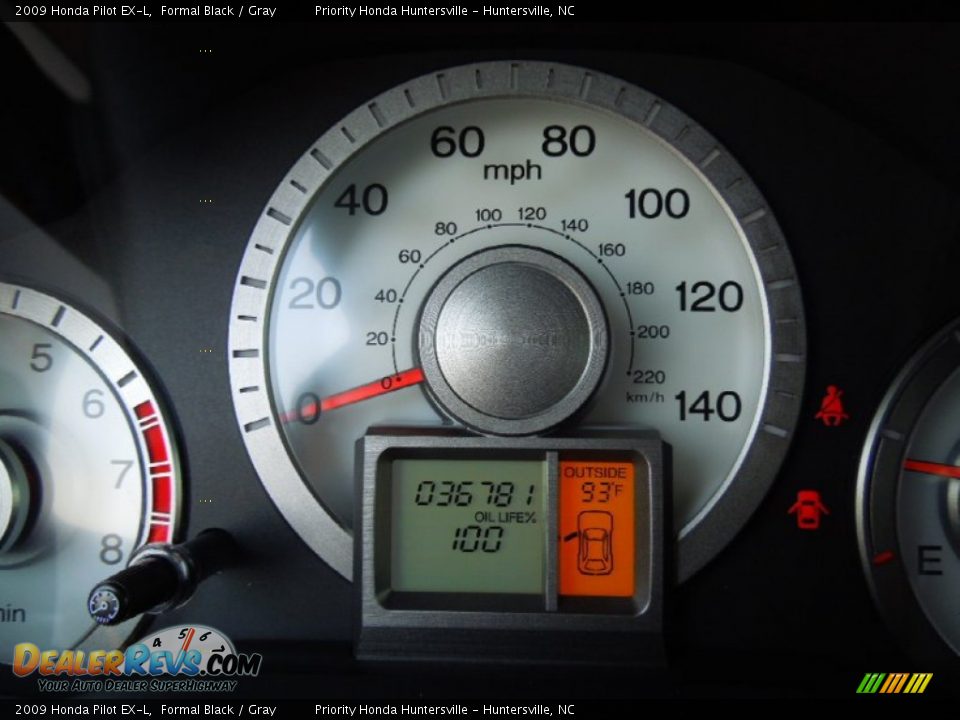 2009 Honda Pilot EX-L Formal Black / Gray Photo #14
