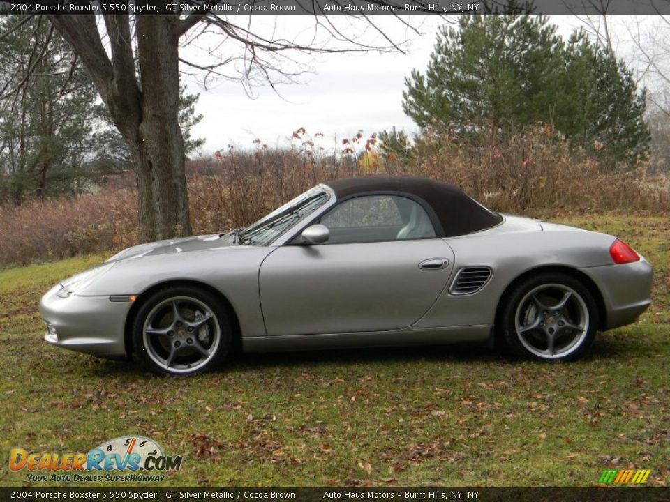 GT Silver Metallic 2004 Porsche Boxster S 550 Spyder Photo #2