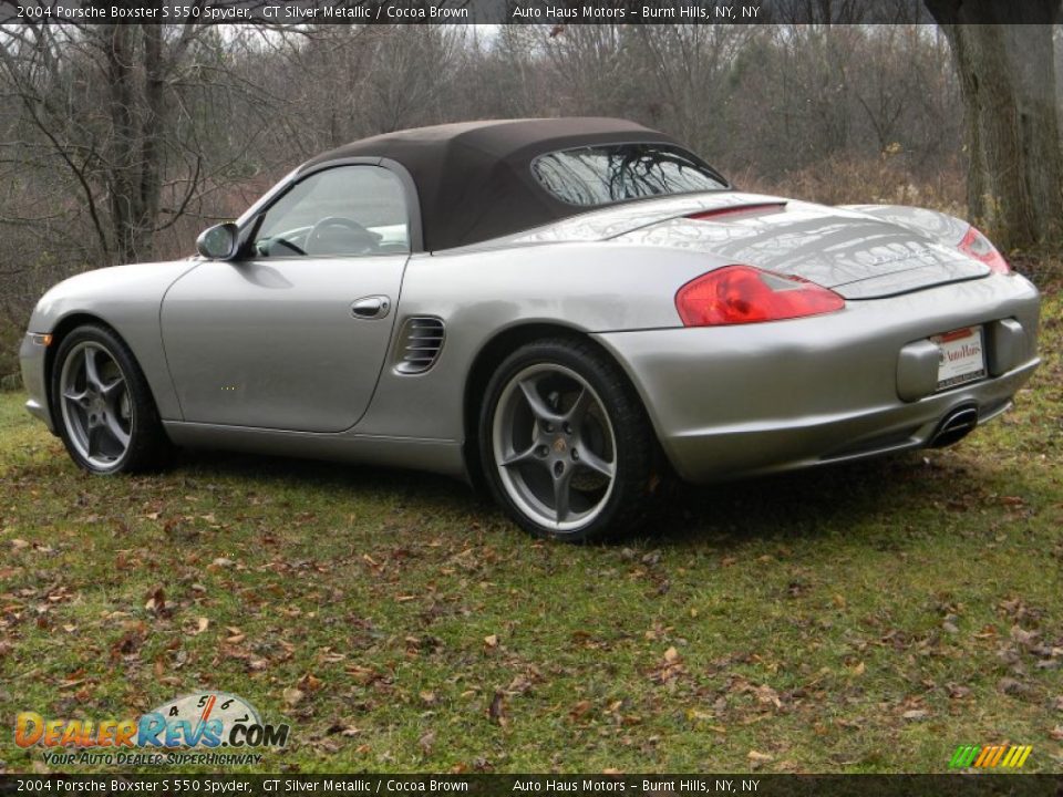 2004 Porsche Boxster S 550 Spyder GT Silver Metallic / Cocoa Brown Photo #3