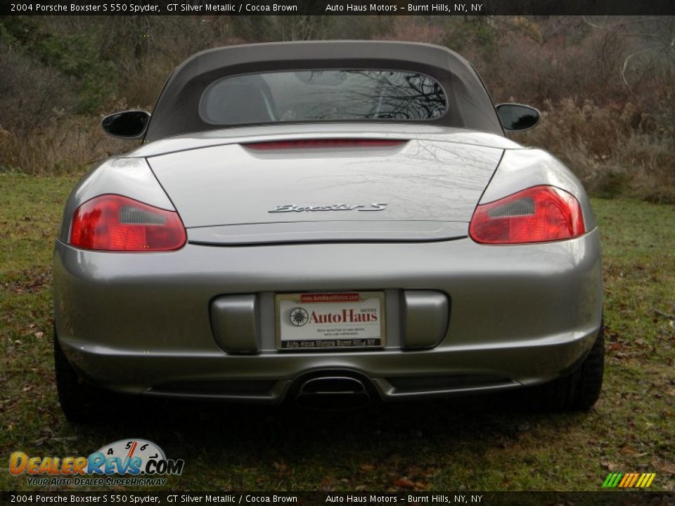2004 Porsche Boxster S 550 Spyder GT Silver Metallic / Cocoa Brown Photo #4