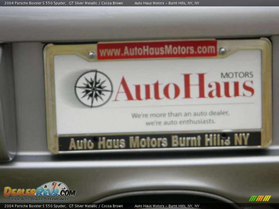 2004 Porsche Boxster S 550 Spyder GT Silver Metallic / Cocoa Brown Photo #6