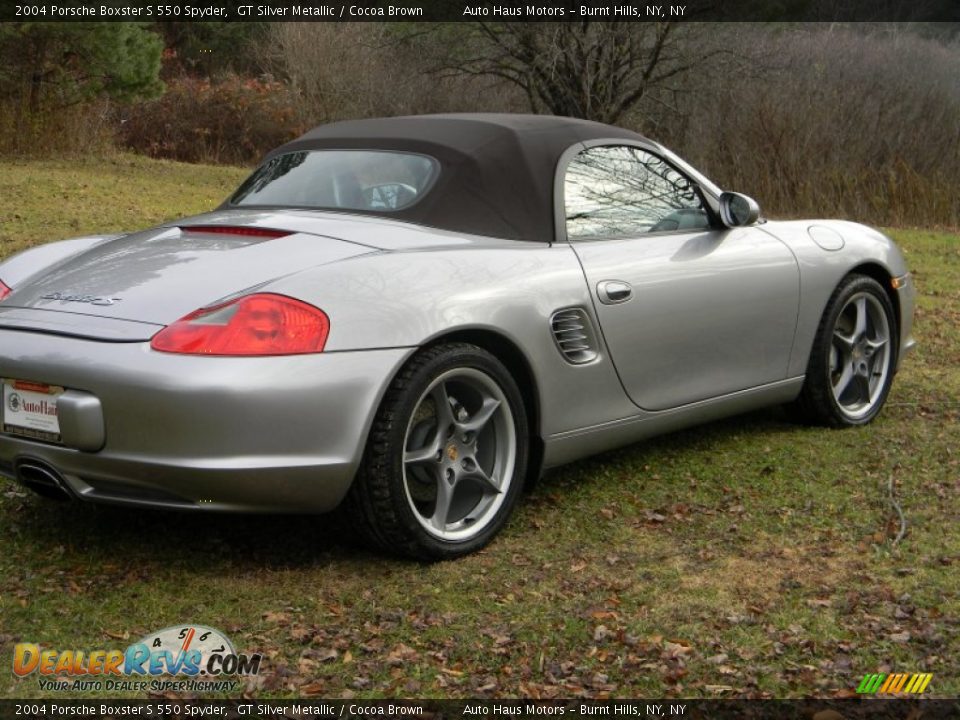 2004 Porsche Boxster S 550 Spyder GT Silver Metallic / Cocoa Brown Photo #8