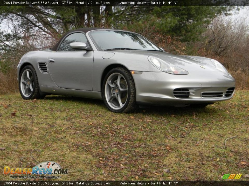 2004 Porsche Boxster S 550 Spyder GT Silver Metallic / Cocoa Brown Photo #11