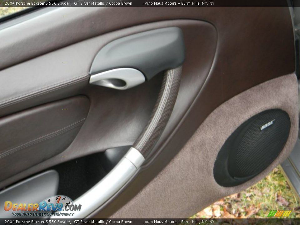 2004 Porsche Boxster S 550 Spyder GT Silver Metallic / Cocoa Brown Photo #16