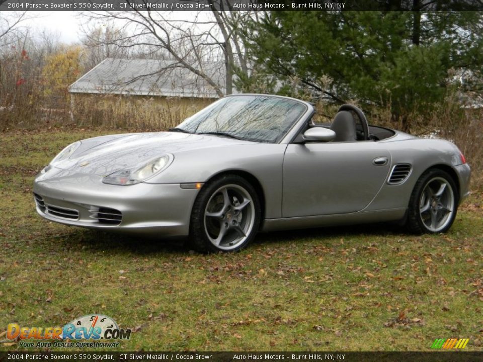 2004 Porsche Boxster S 550 Spyder GT Silver Metallic / Cocoa Brown Photo #23