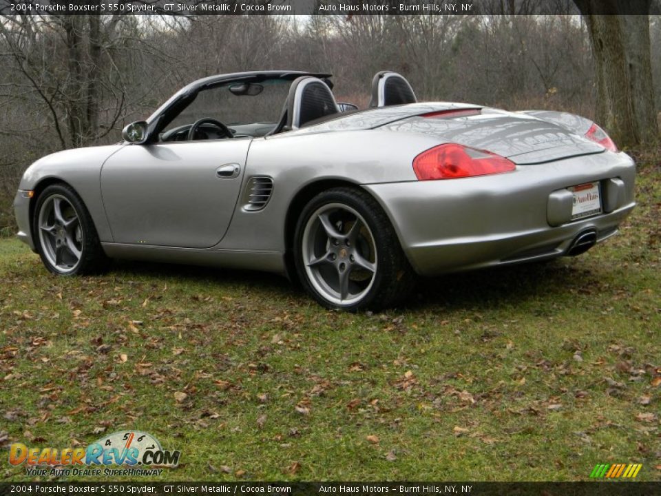 2004 Porsche Boxster S 550 Spyder GT Silver Metallic / Cocoa Brown Photo #26