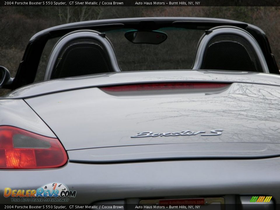 2004 Porsche Boxster S 550 Spyder GT Silver Metallic / Cocoa Brown Photo #27