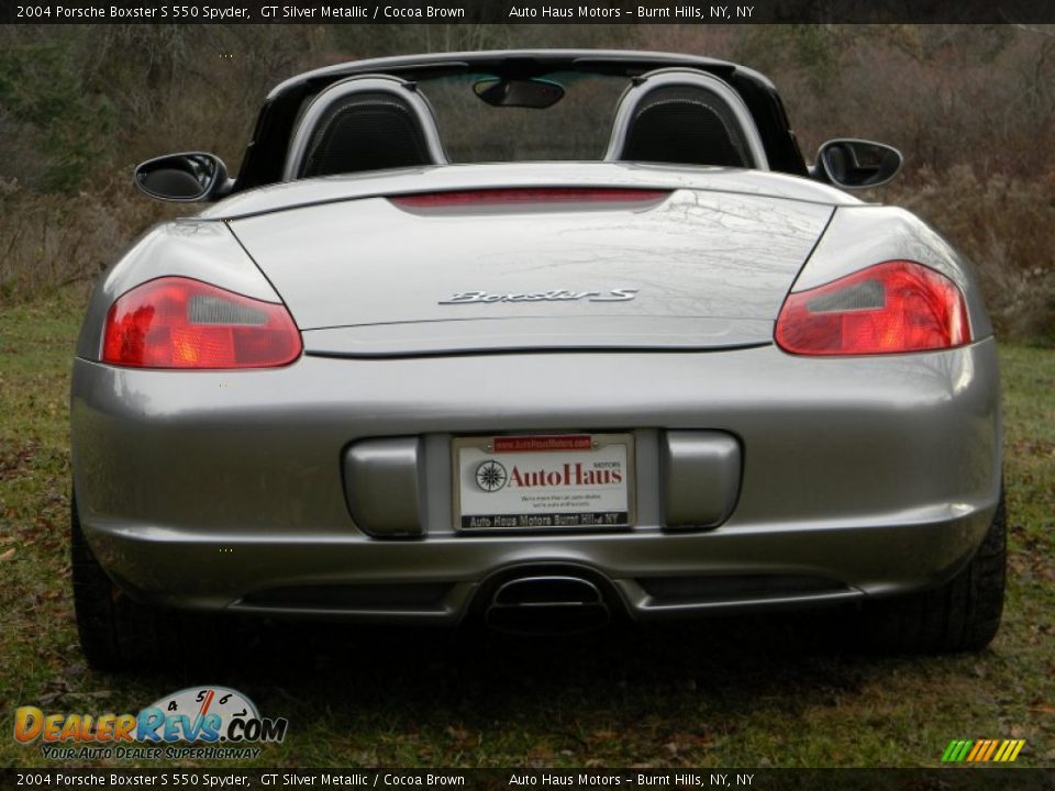 2004 Porsche Boxster S 550 Spyder GT Silver Metallic / Cocoa Brown Photo #28