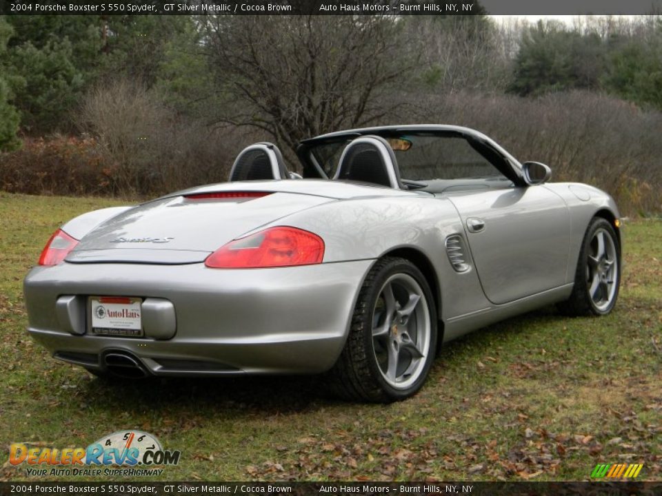 2004 Porsche Boxster S 550 Spyder GT Silver Metallic / Cocoa Brown Photo #29