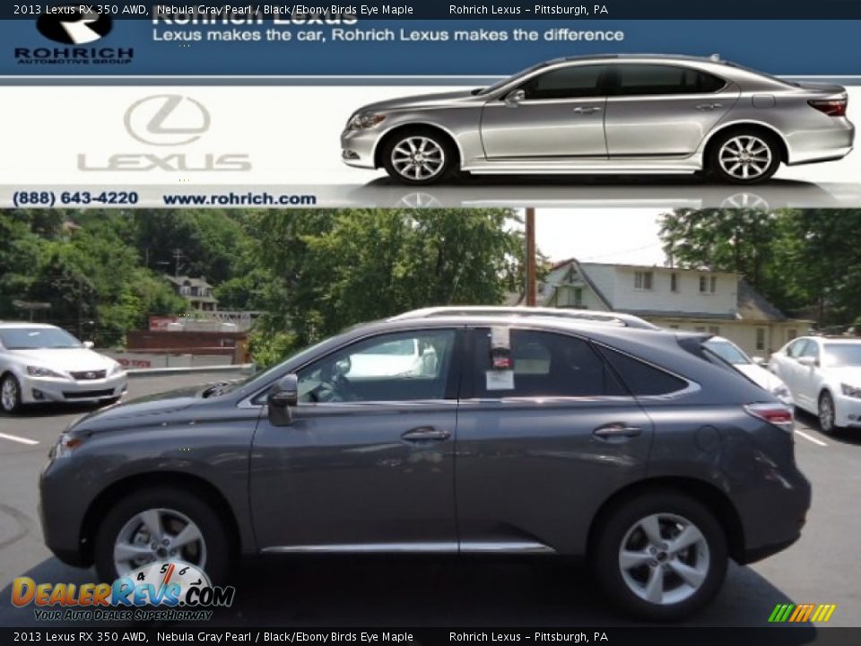 2013 Lexus RX 350 AWD Nebula Gray Pearl / Black/Ebony Birds Eye Maple Photo #1